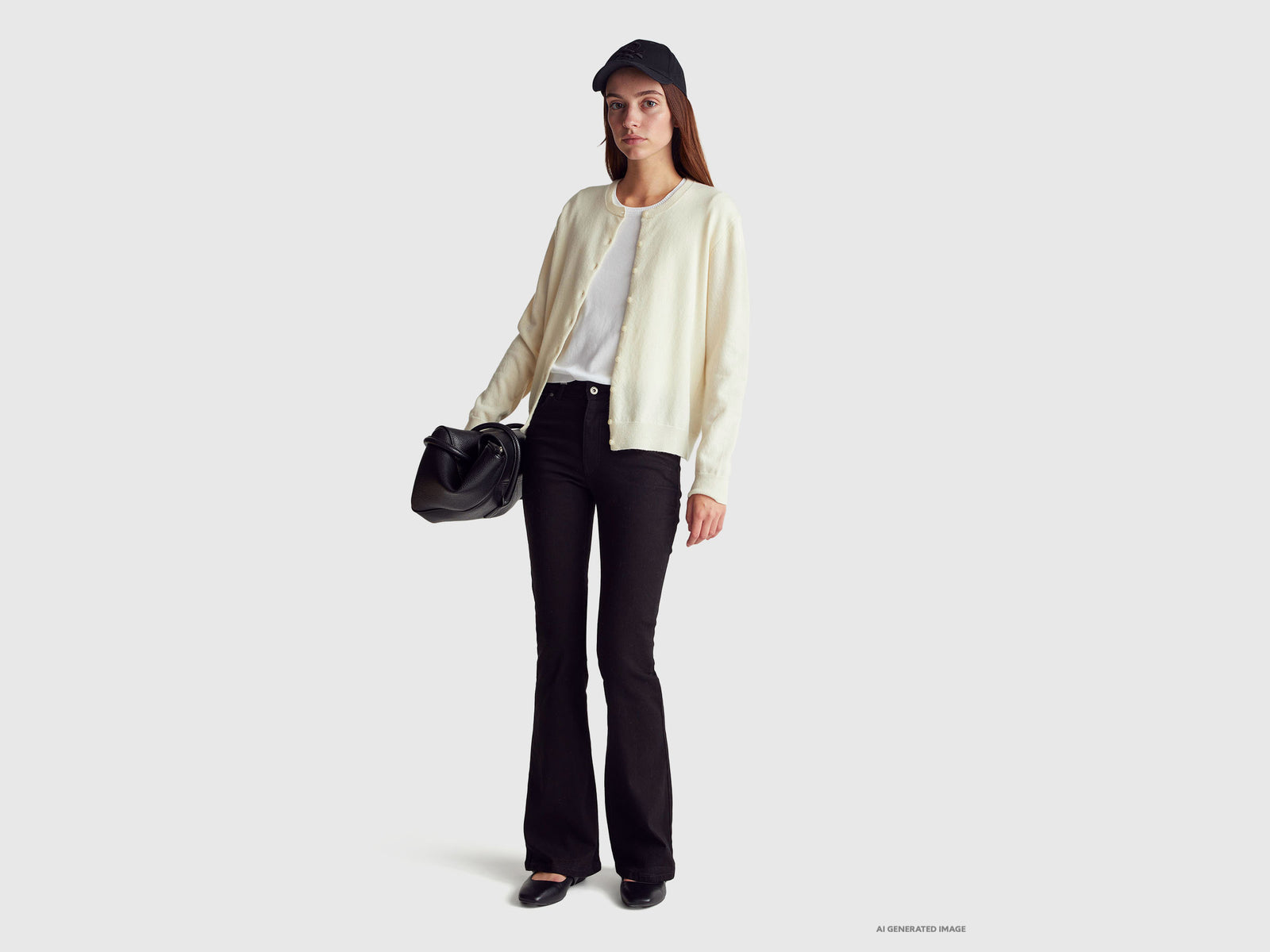Cardigã de gola alta nata em pura lã Merino - ucb_image_FY