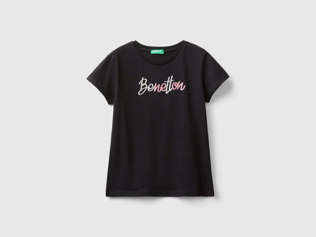 T-shirt com logótipo glitter em algodão orgânico - ucb_image_FS