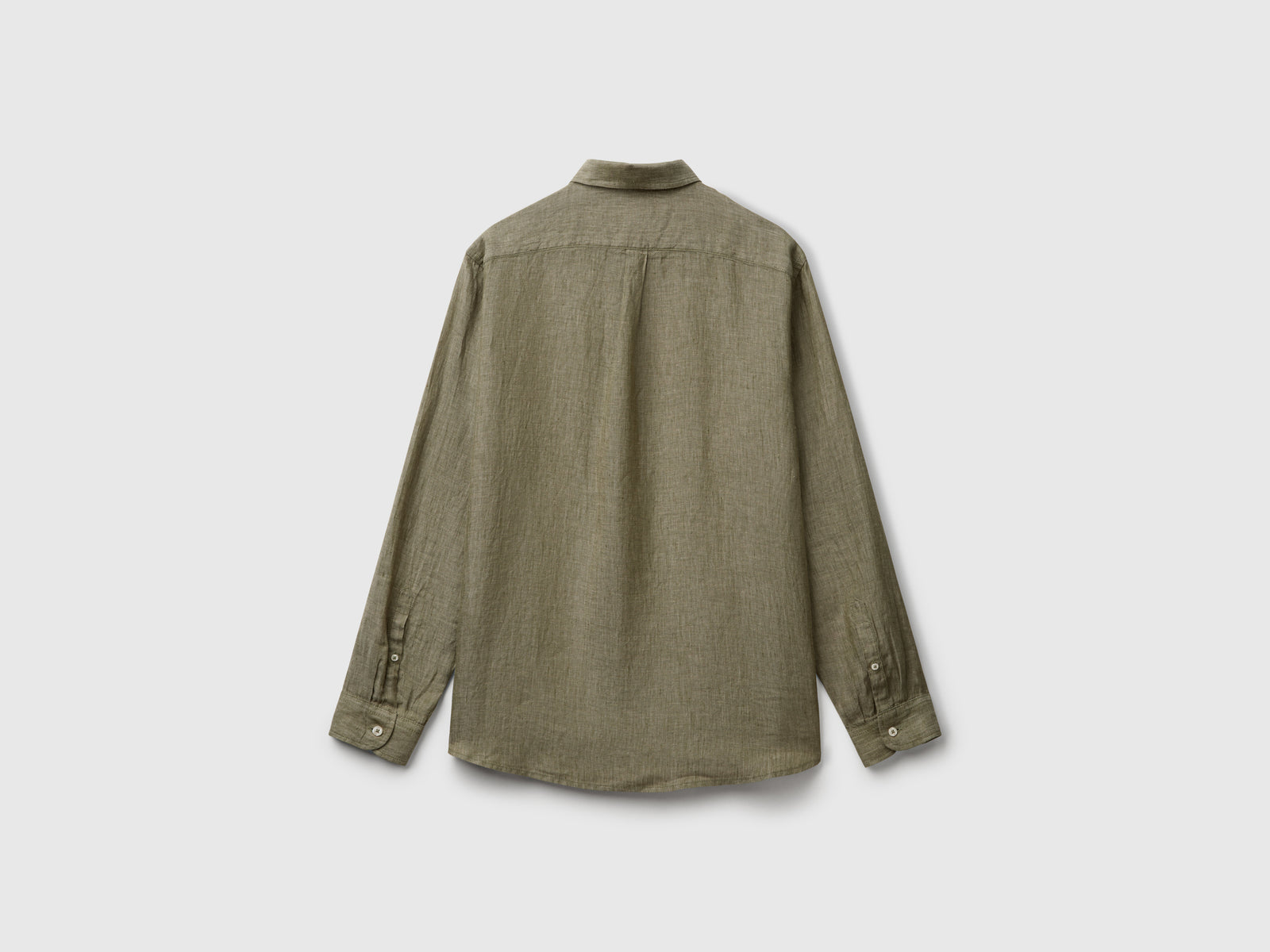 Camisa verde militar em linho puro - ucb_image_BS