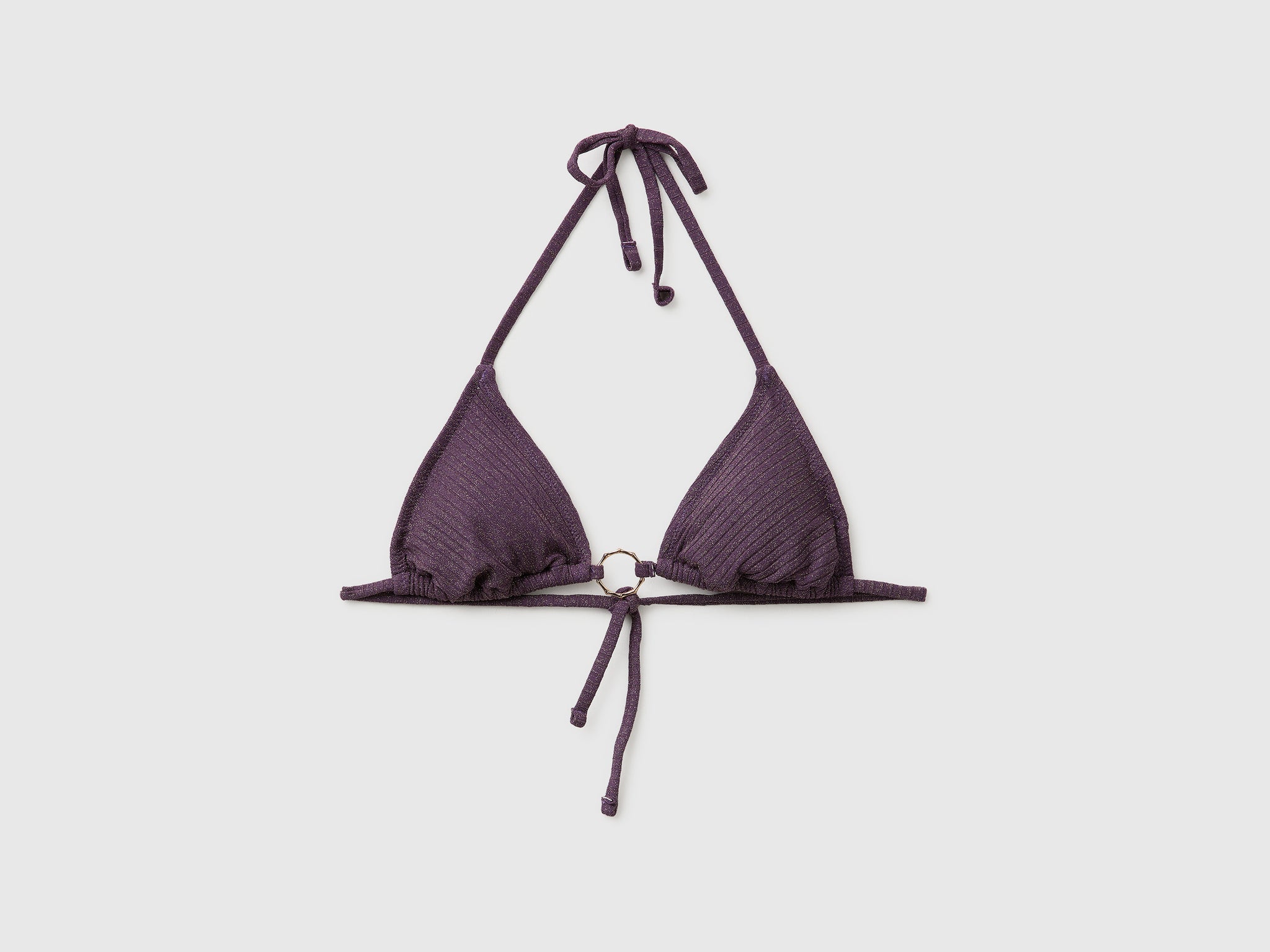 Benetton Triangolo mare a costine con lurex