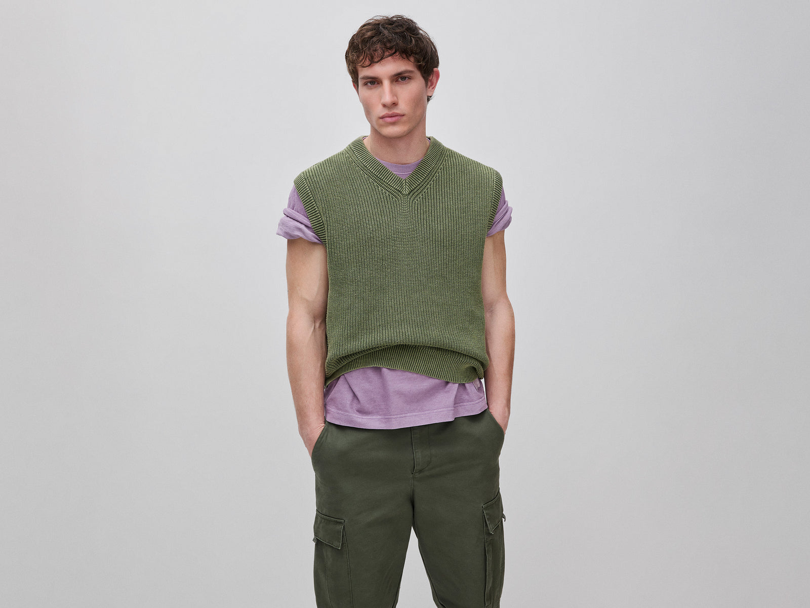 Colete regular fit stone washed - ucb_image_F