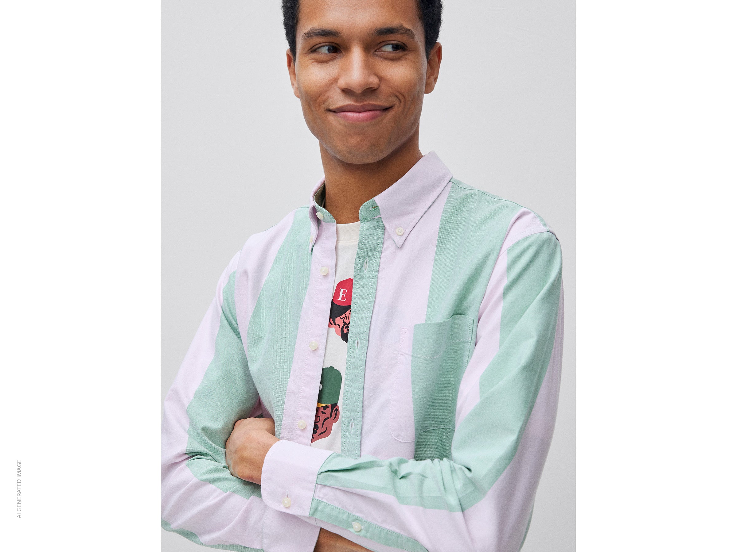 Camisa às riscas verde e rosa - ucb_image_FY
