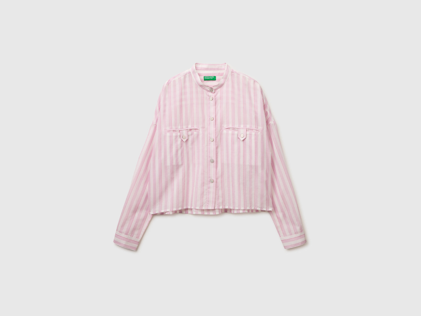 Striped shirt with mandarin collar - ucb_image_FS
