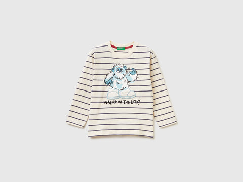 T-shirt às riscas com estampa - ucb_image_FS