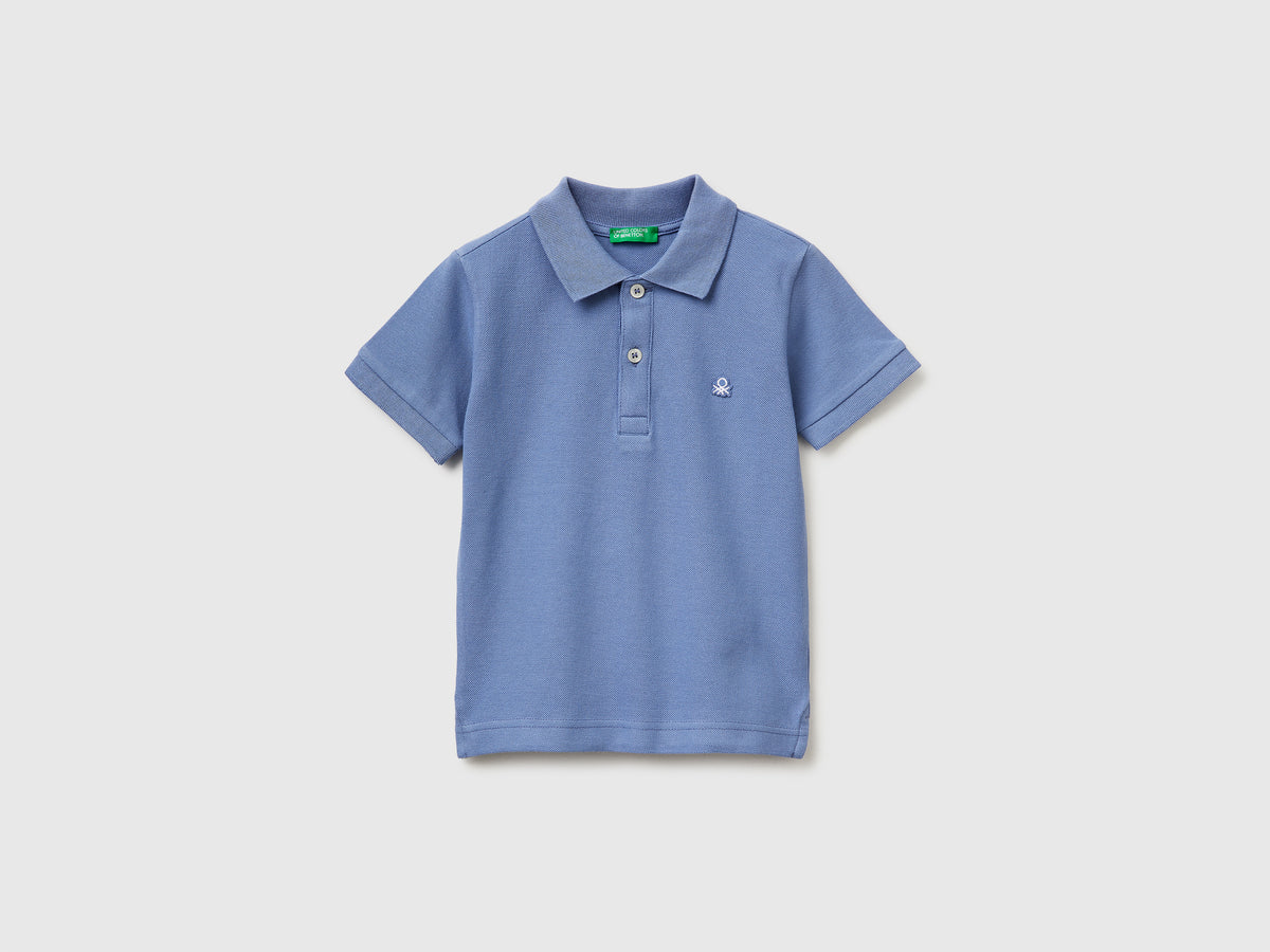Short-sleeved polo in pure cotton - ucb_image_FS
