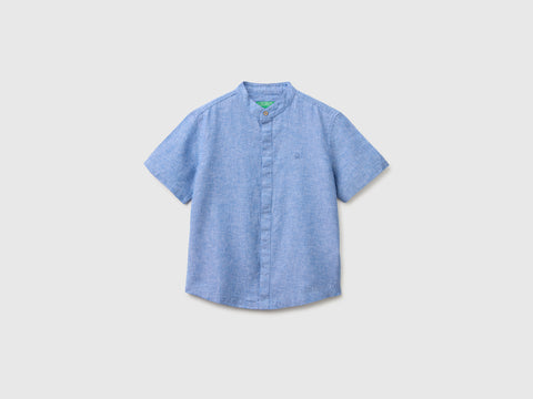Short-sleeved linen blend shirt - ucb_image_FS