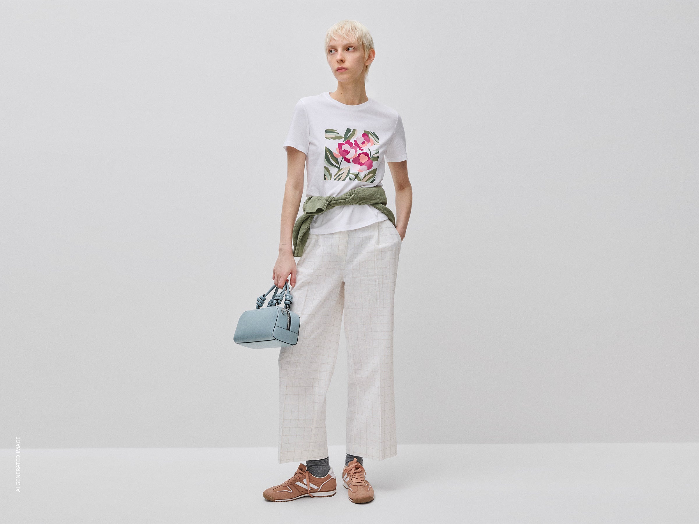 T-shirt com estampa às flores - ucb_image_FY