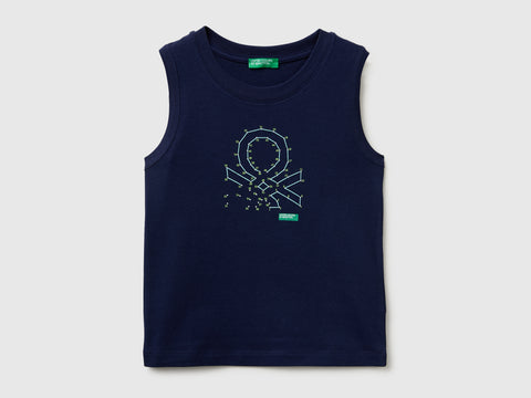 Organic cotton tank top with logo print - ucb_image_FS