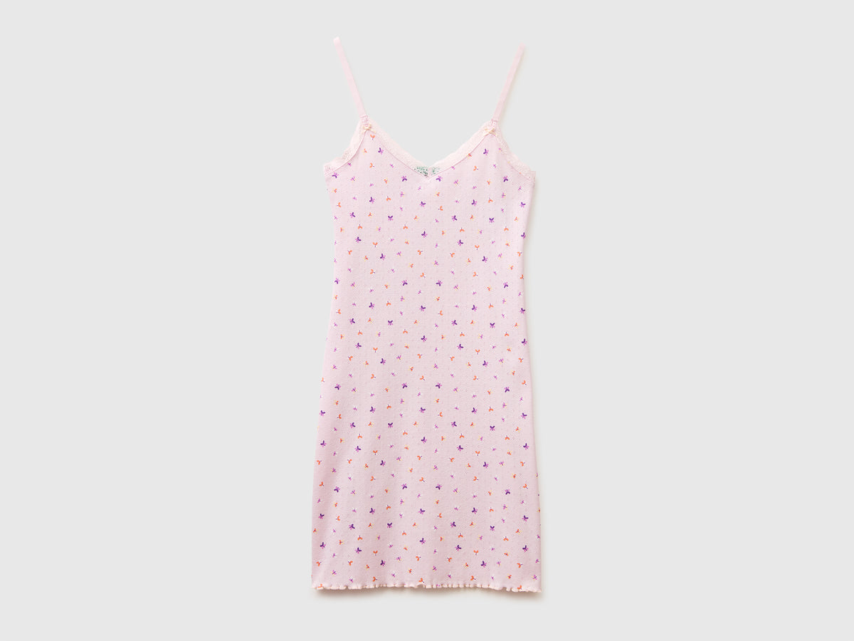 Patterned nightgown with shoulder straps - ucb_image_FS