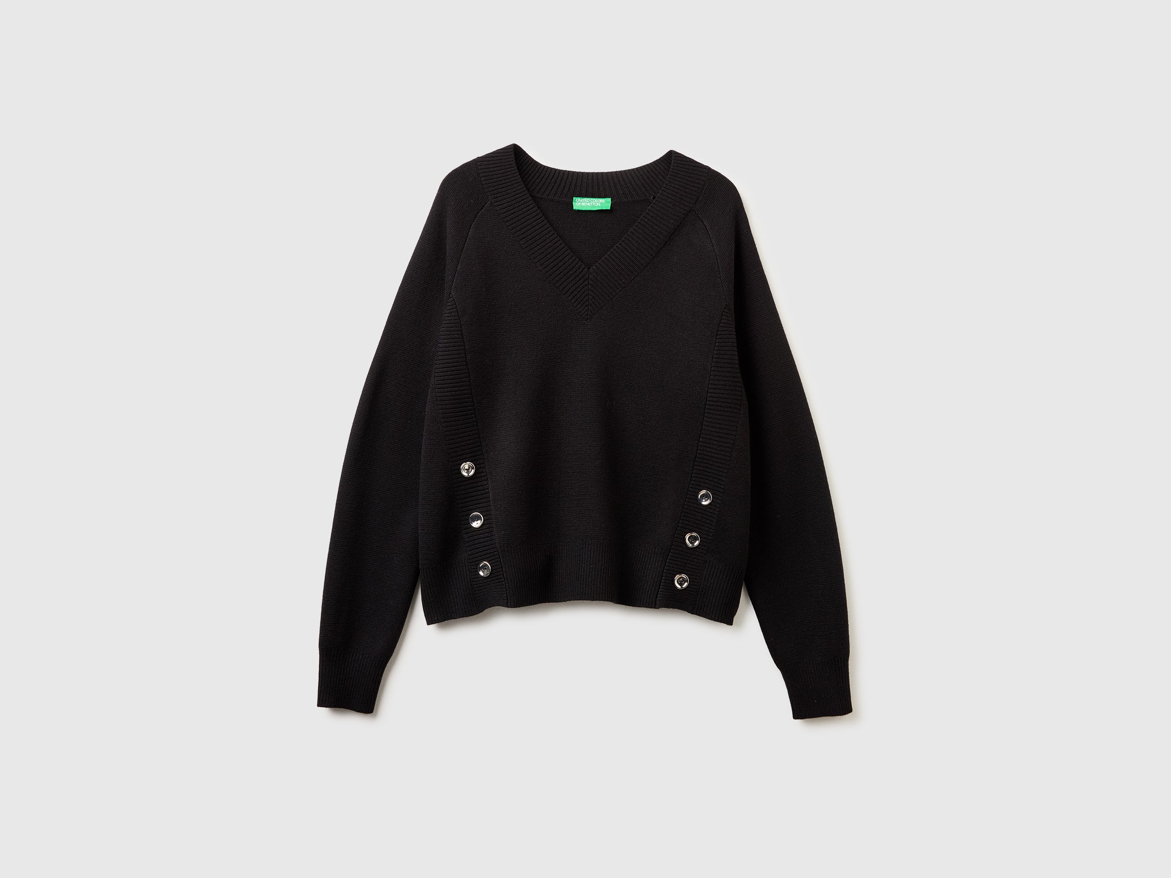 Knit sweater with V-neck - ucb_image_FS