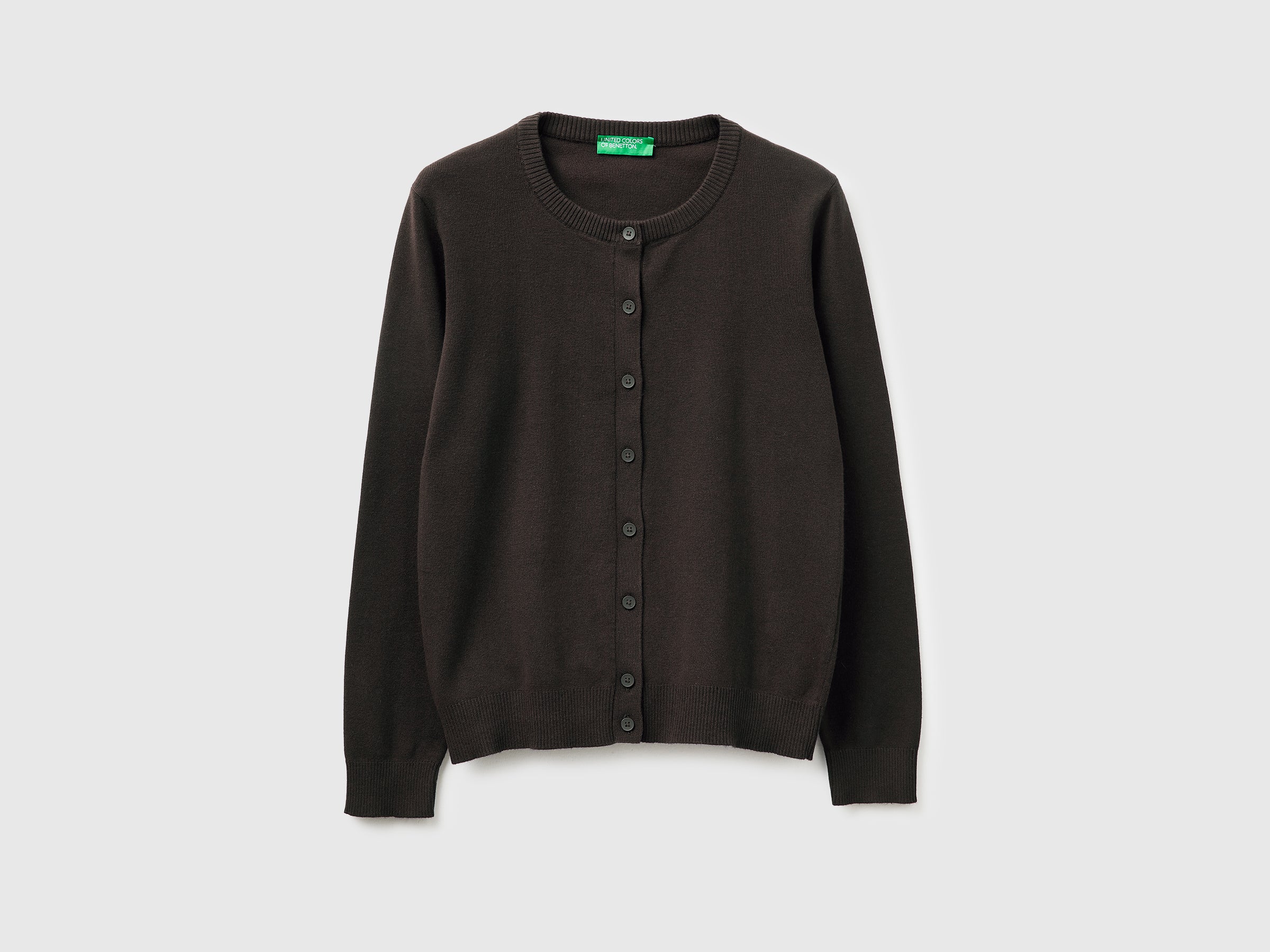 Brown cardigan in tricot cotton - ucb_image_FS