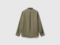 Camisa verde militar em linho puro - ucb_image_BS