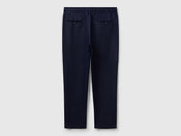 Trousers in pure linen with drawstring - ucb_image_BS