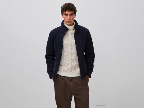 Casaco efeito teddy com fecho de correr - ucb_image_F