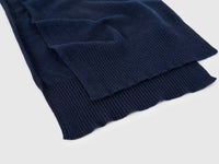 Écharpe azul-escuro em pura lã Merino - ucb_image_DS1