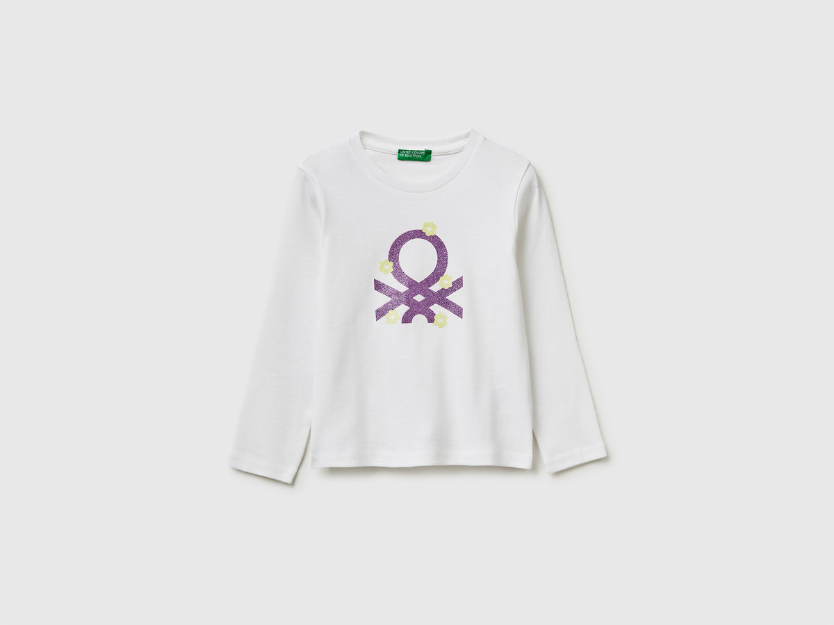 T-shirt in organic cotton with glittery logo - ucb_image_FS