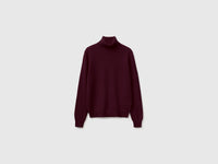 Camisola de gola alta ameixa em pura lã Merino - ucb_image_FS