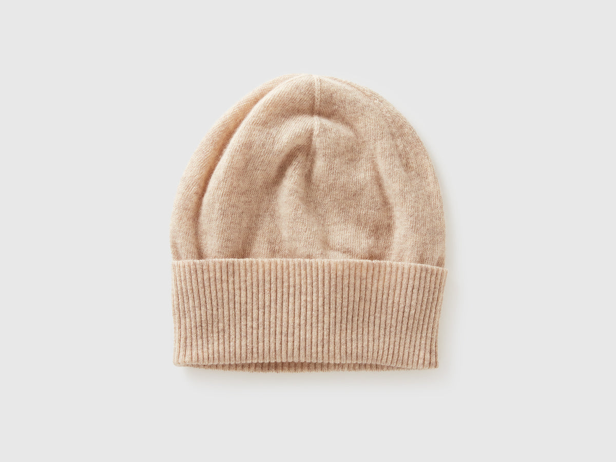 Gorro bege em pura lã Merino - ucb_image_FS