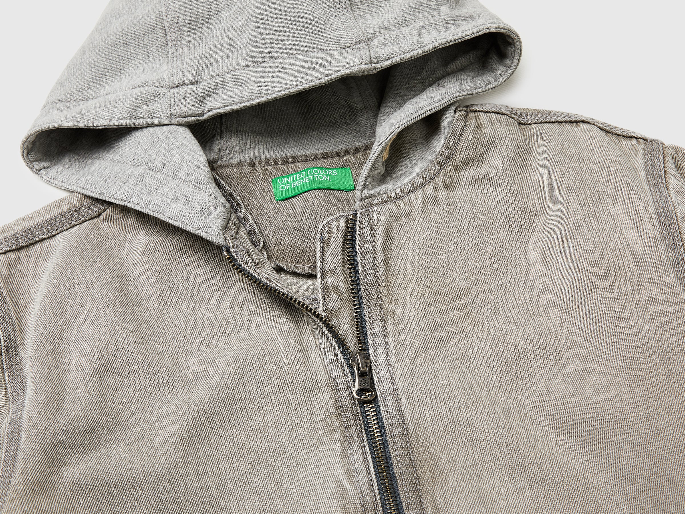 Denim bomber jacket with fleece hood - ucb_image_DS1