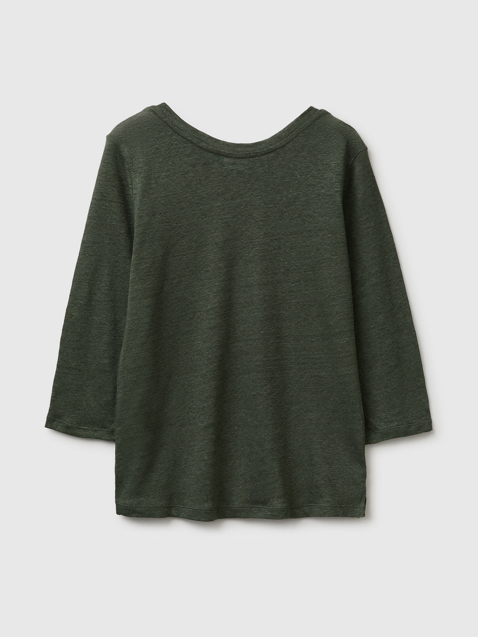 Boat-neck T-shirt in pure linen - ucb_image_BS