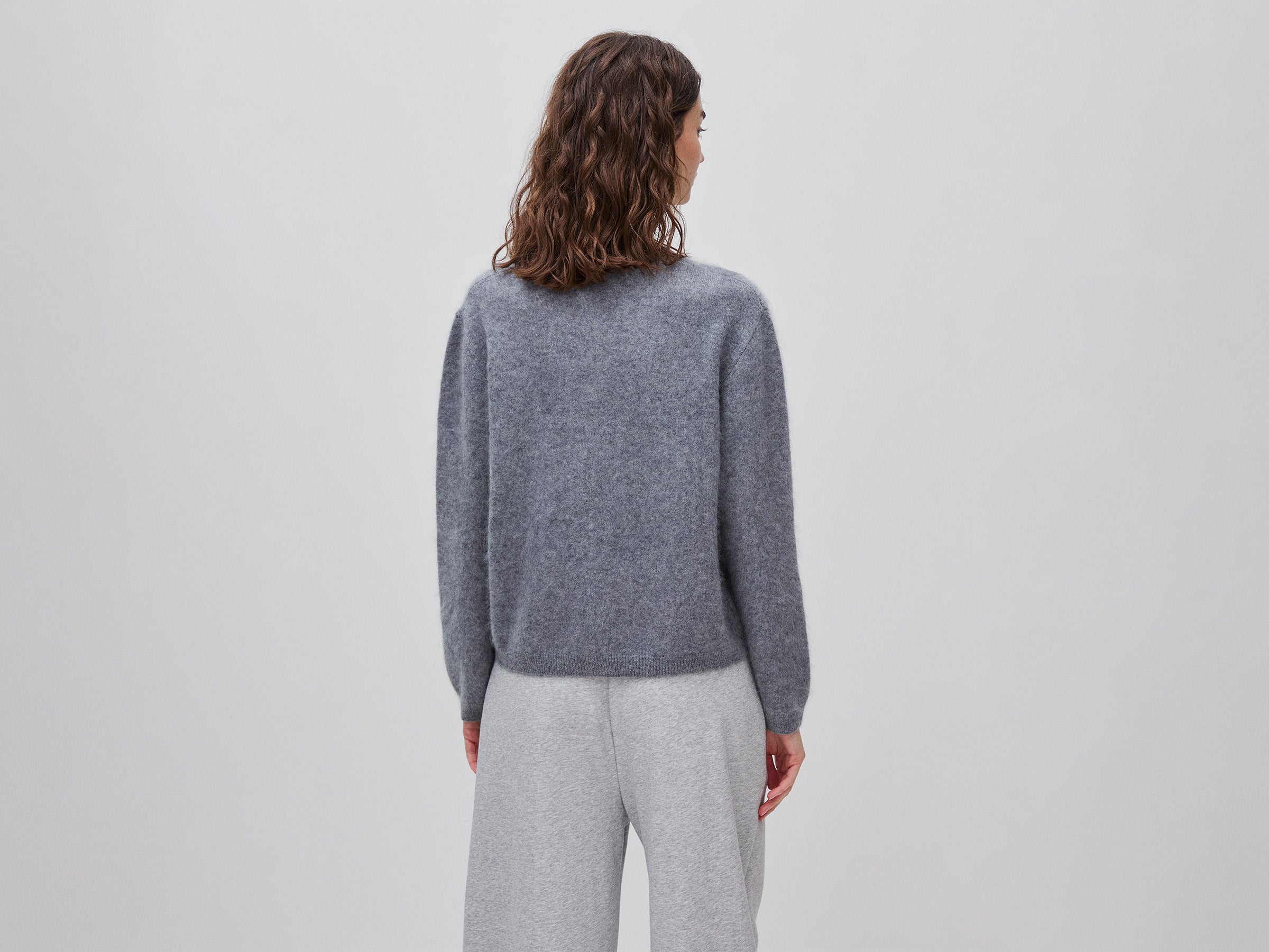 Wool, cashmere and silk cardigan