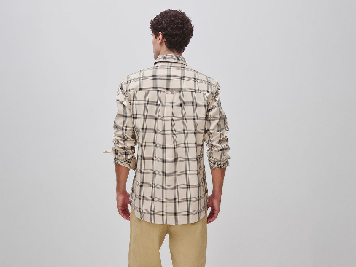 Camisa com bolso pequeno em lyocell e algodão - ucb_image_B