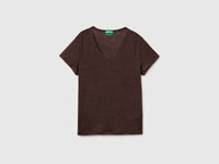 T-shirt de gola redonda em linho puro - ucb_image_FS