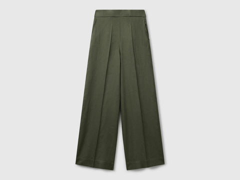 Palazzo trousers in 100% linen - ucb_image_FS