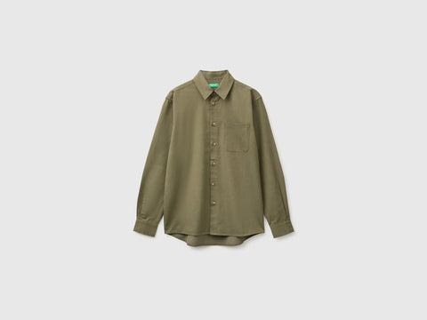 Camisa com bolso pequeno em lyocell e algodão - ucb_image_FS