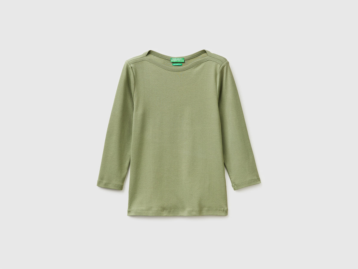 Slim fit t-shirt with boat neck - ucb_image_FS