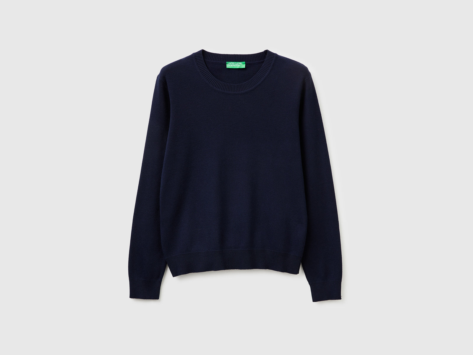Dark blue sweater in tricot cotton - ucb_image_FS