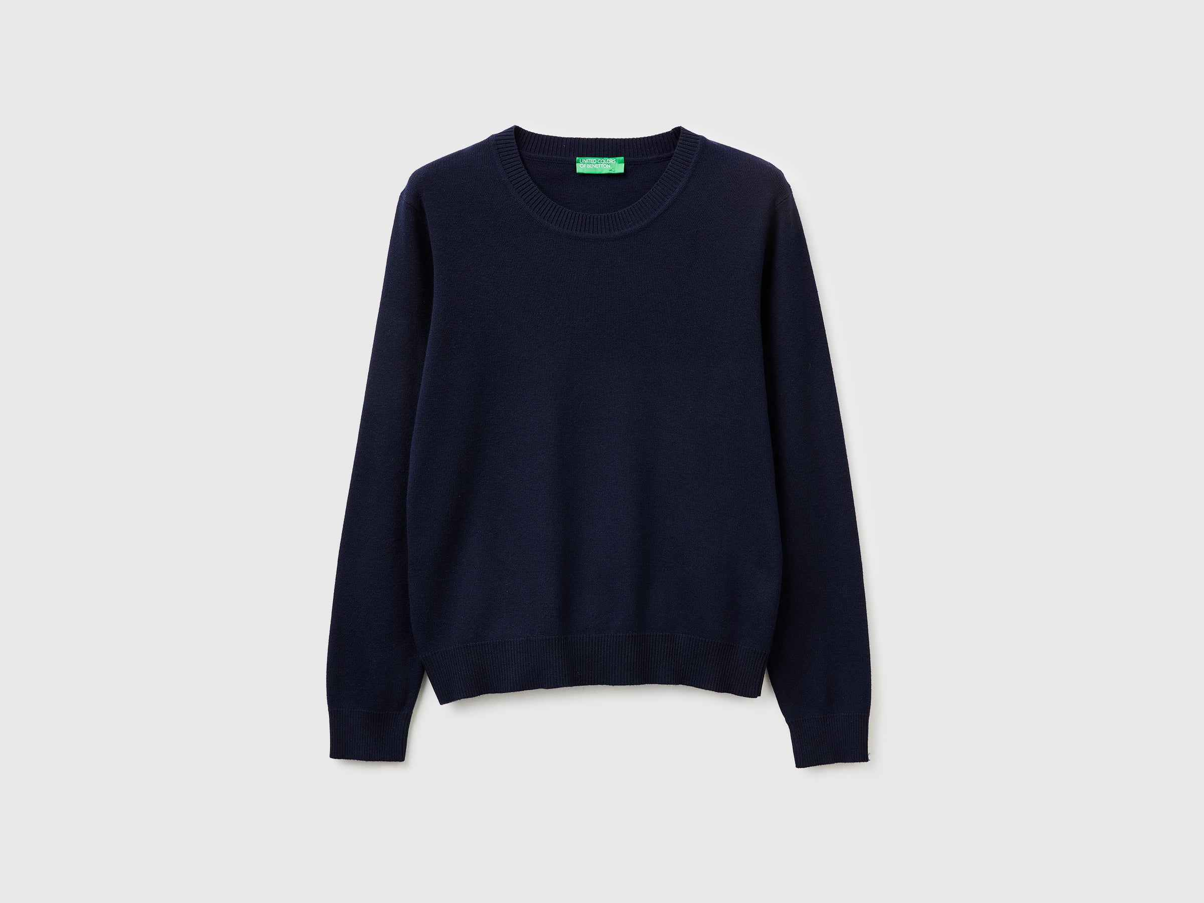 Dark blue sweater in tricot cotton - ucb_image_FS