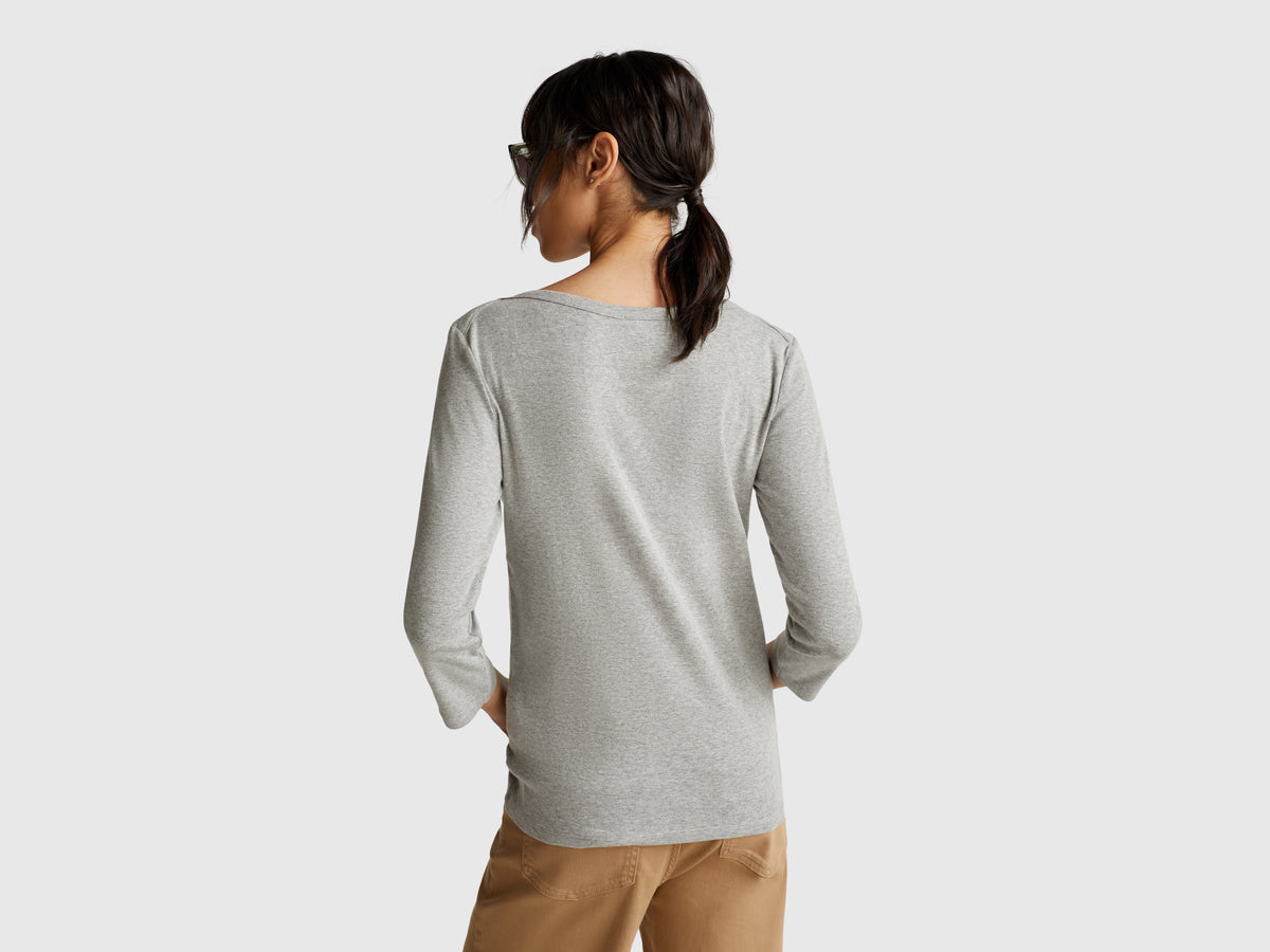 T-shirt com decote à barco - ucb_image_B