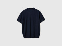 Textured linen blend polo shirt - ucb_image_BS