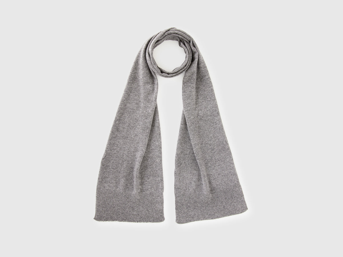 Écharpe cinza mélange em pura lã Merino - ucb_image_FS