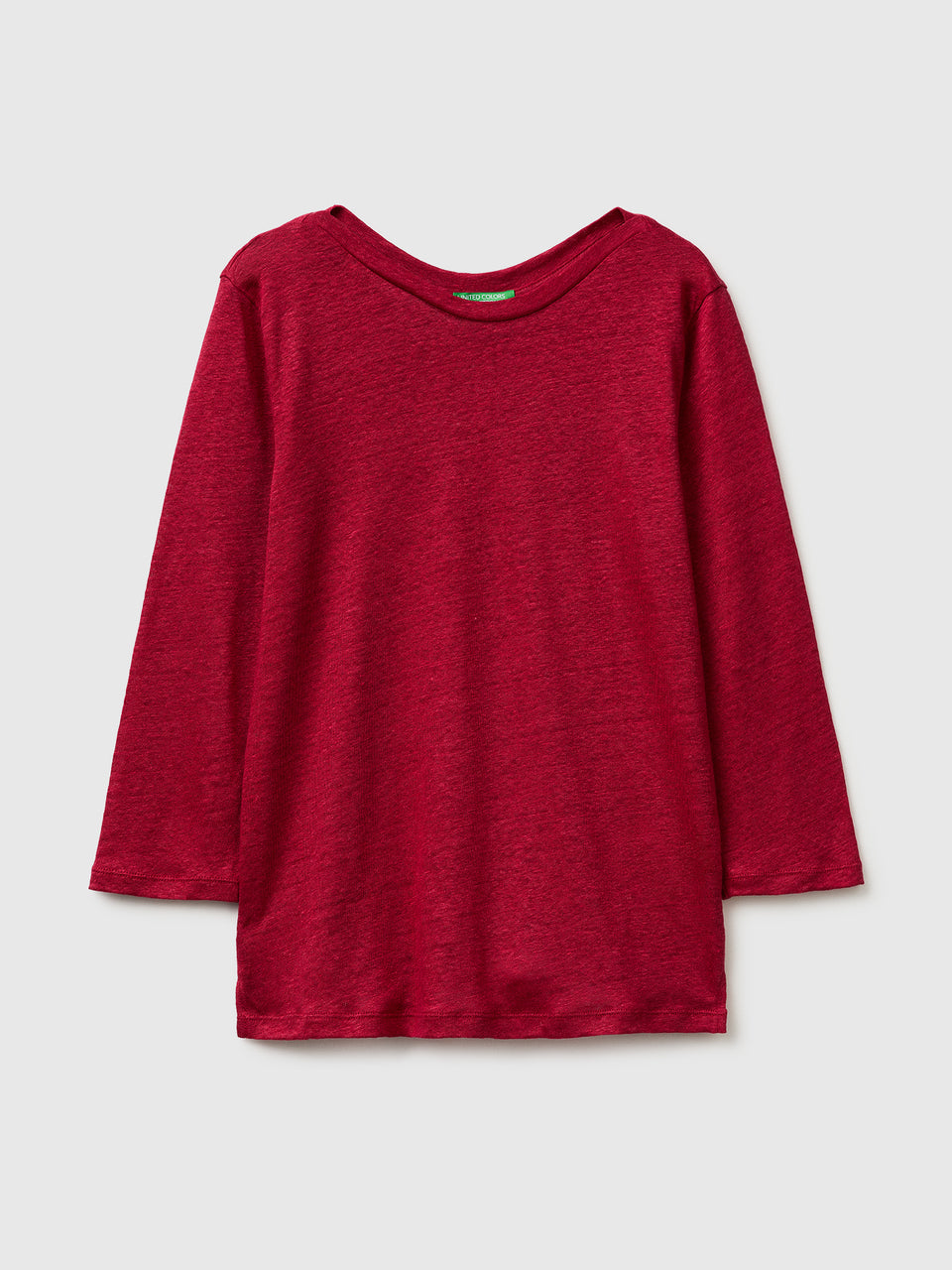 Boat-neck T-shirt in pure linen - ucb_image_FS