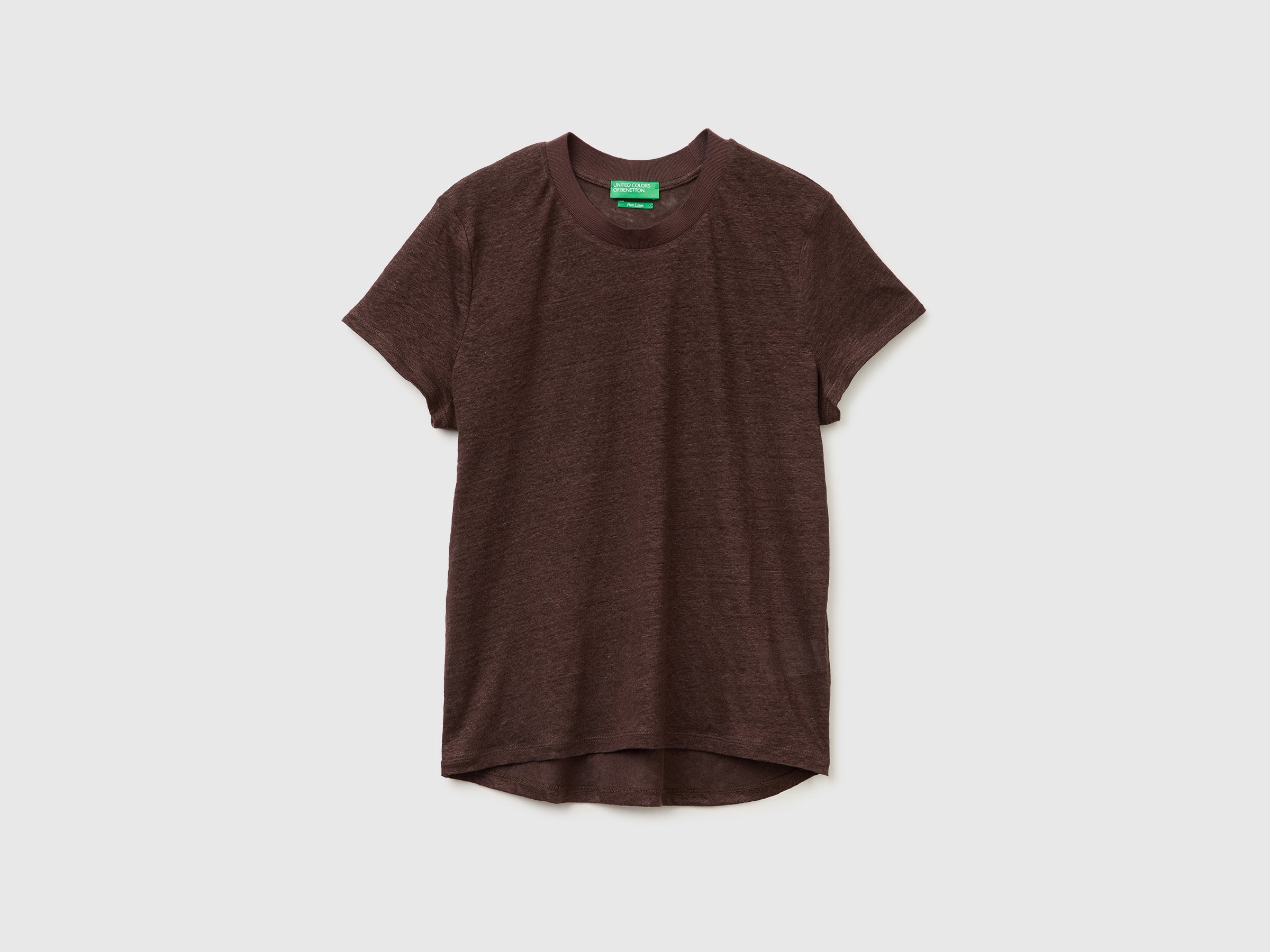 Crew neck T-shirt in pure linen - ucb_image_FS