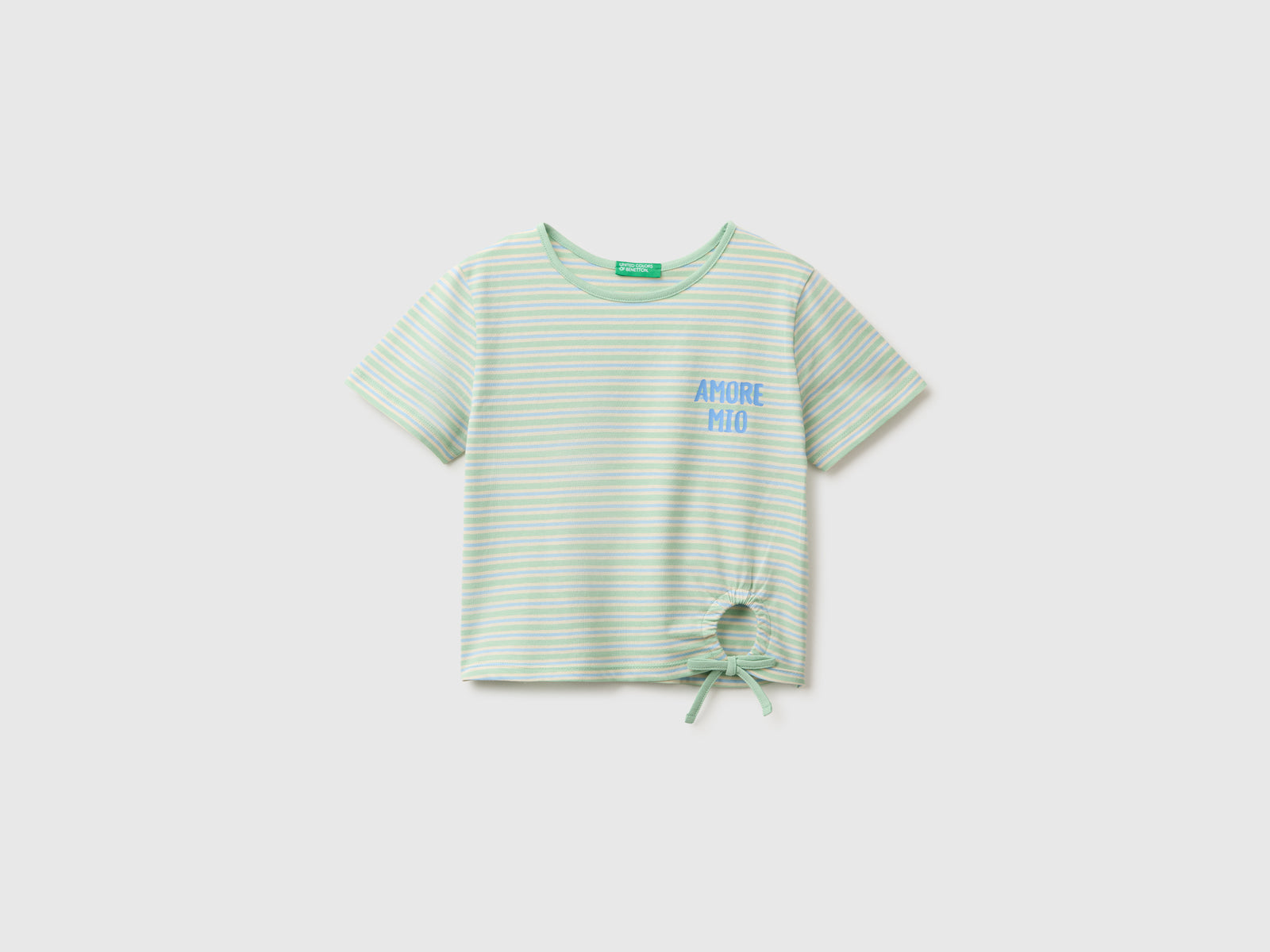T-shirt às riscas com texto - ucb_image_FS