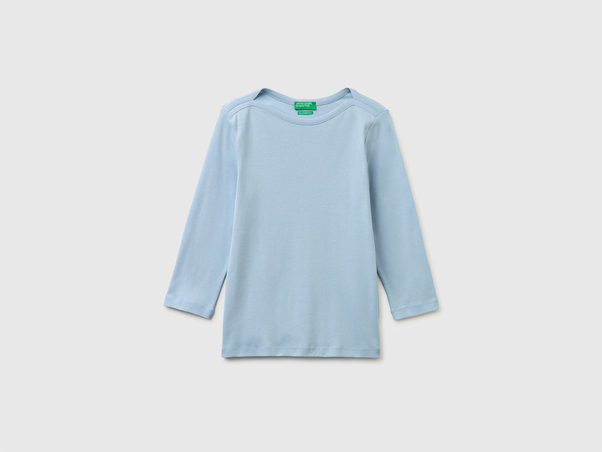 Slim fit t-shirt with boat neck - ucb_image_FS