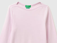 Slim fit t-shirt with boat neck - ucb_image_DS1