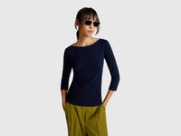 T-shirt com decote à barco - ucb_image_F