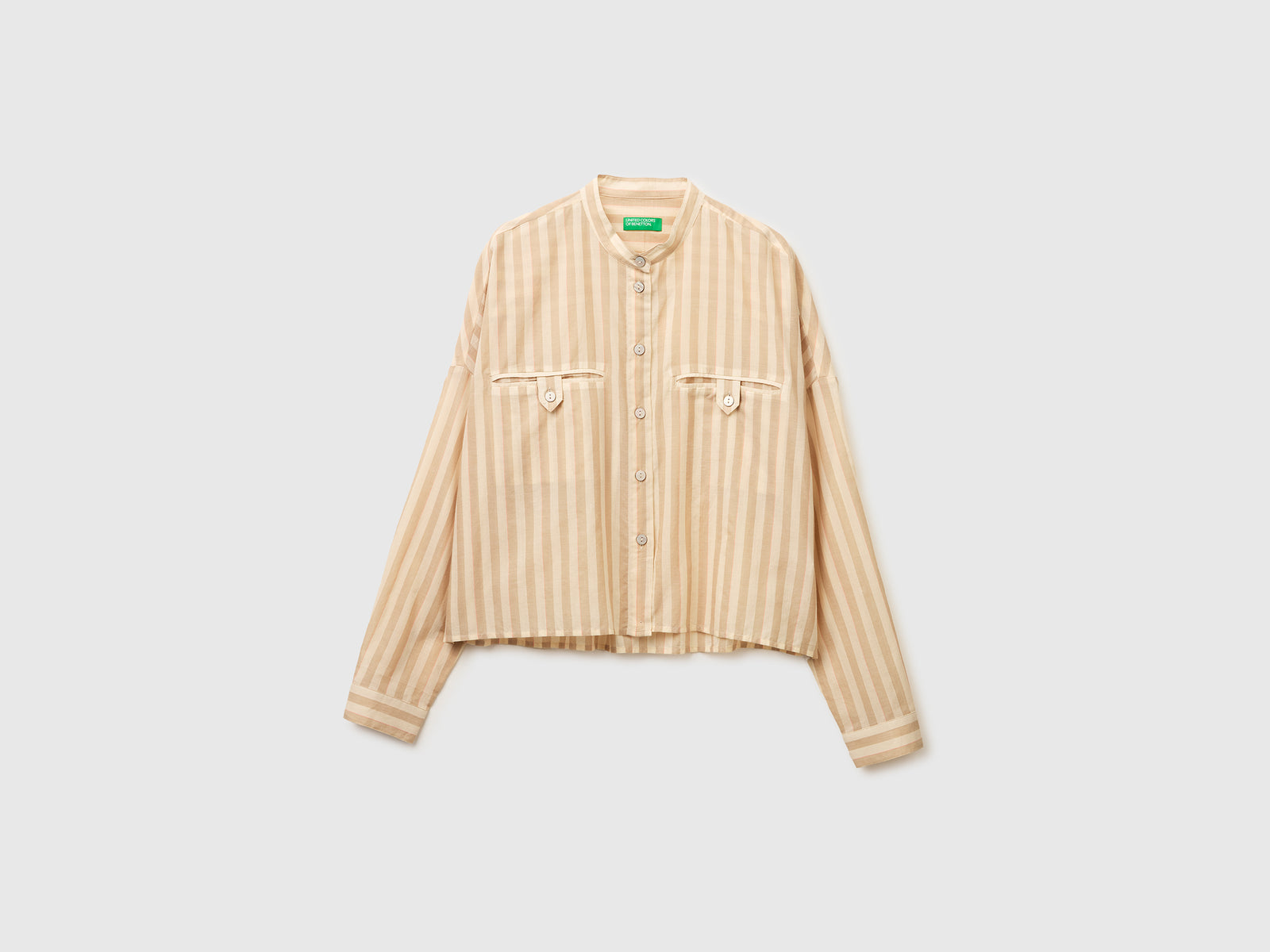 Striped shirt with mandarin collar - ucb_image_FS