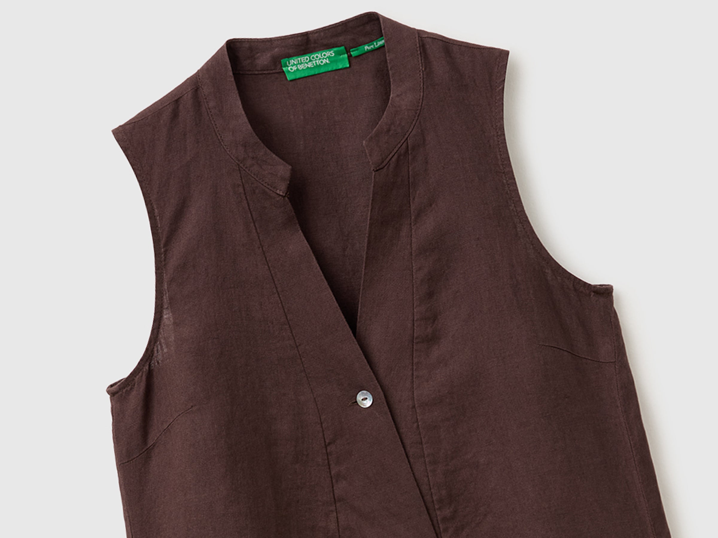 100% linen short dress