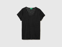 Round-neck T-shirt in pure linen - ucb_image_FS
