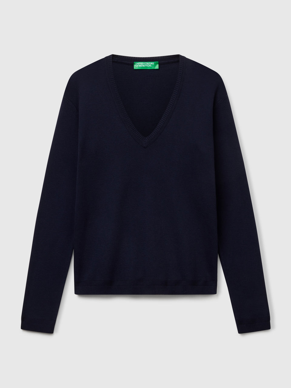 Camisola com decote em V em algodão puro - ucb_image_FS