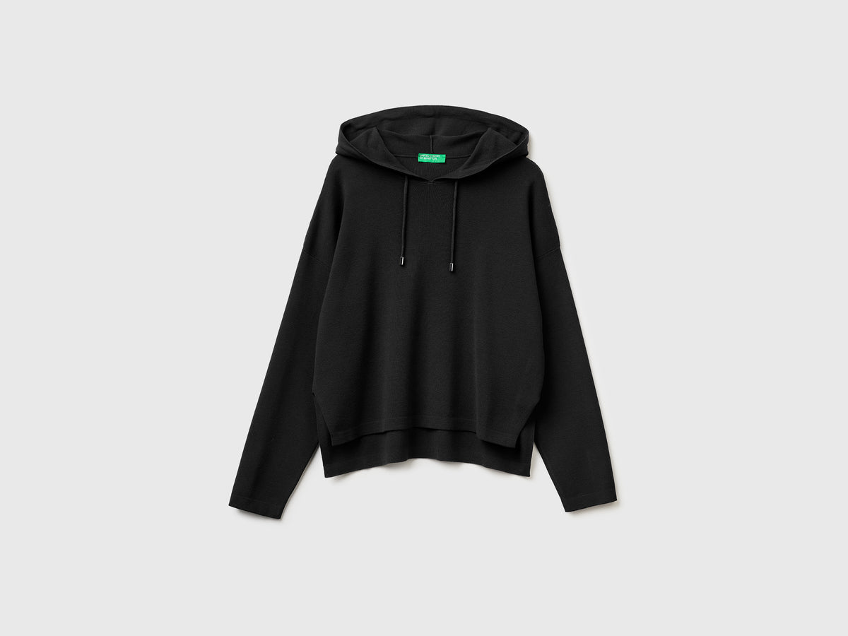 Oversized fit sweater with hood - ucb_image_FS