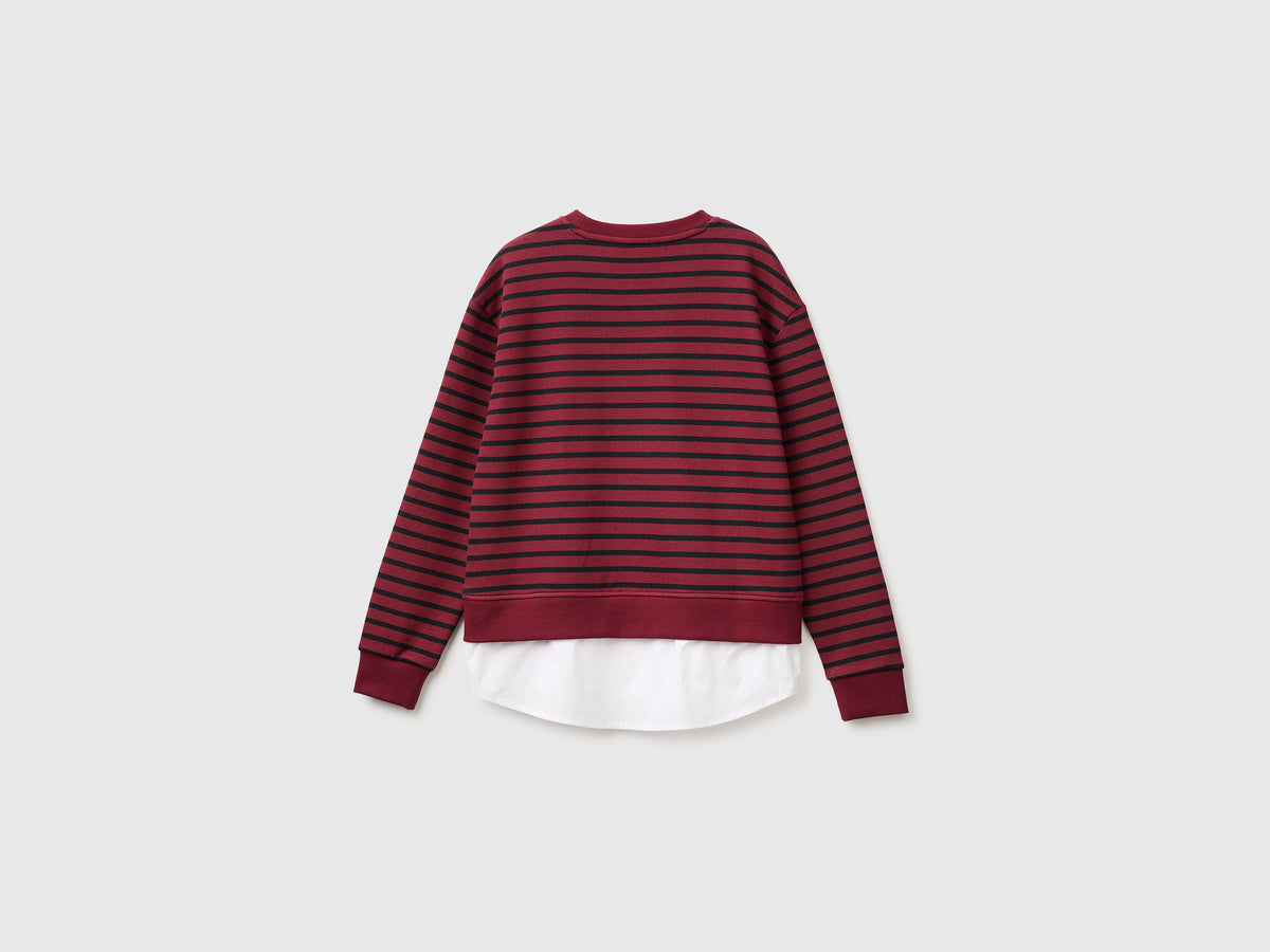 Sweat às riscas com inserção de camisa - ucb_image_BS