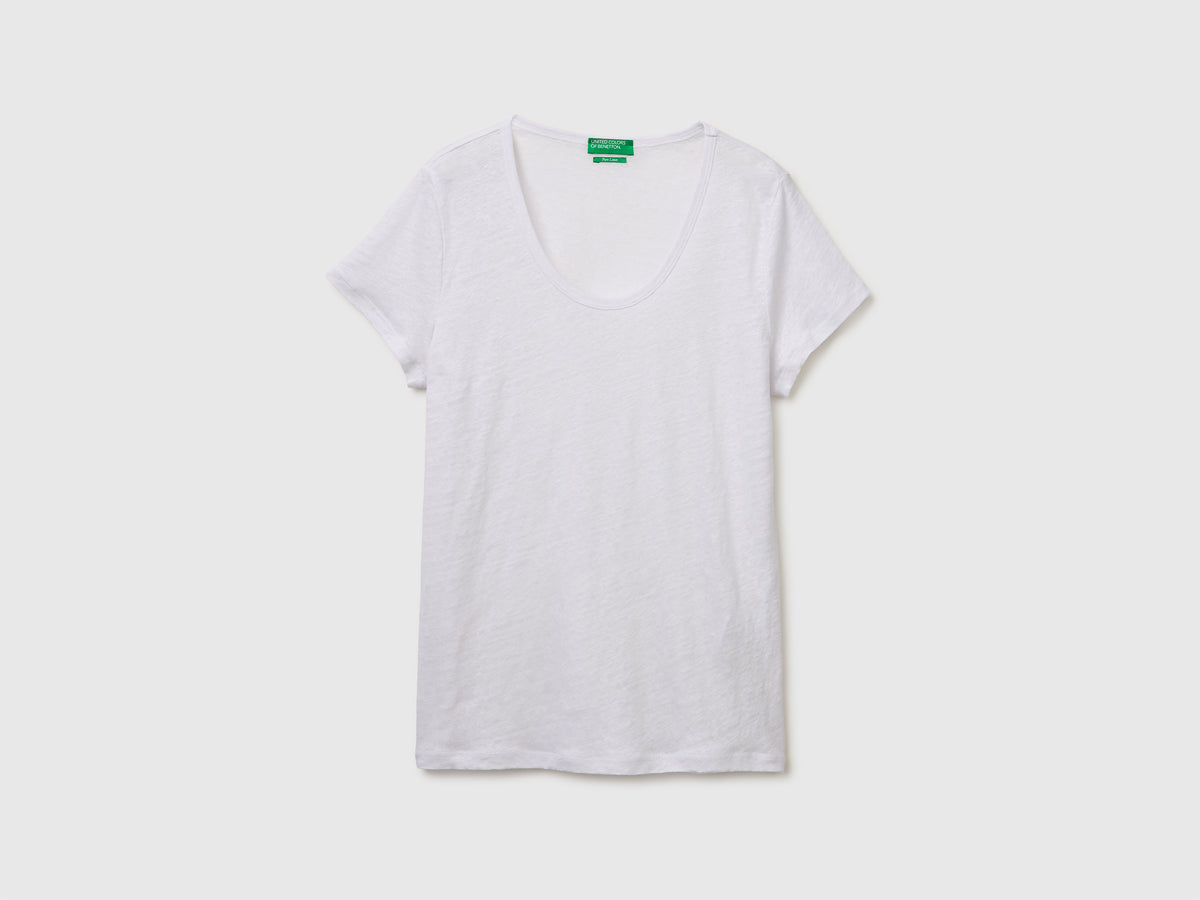 Round-neck T-shirt in pure linen - ucb_image_FS