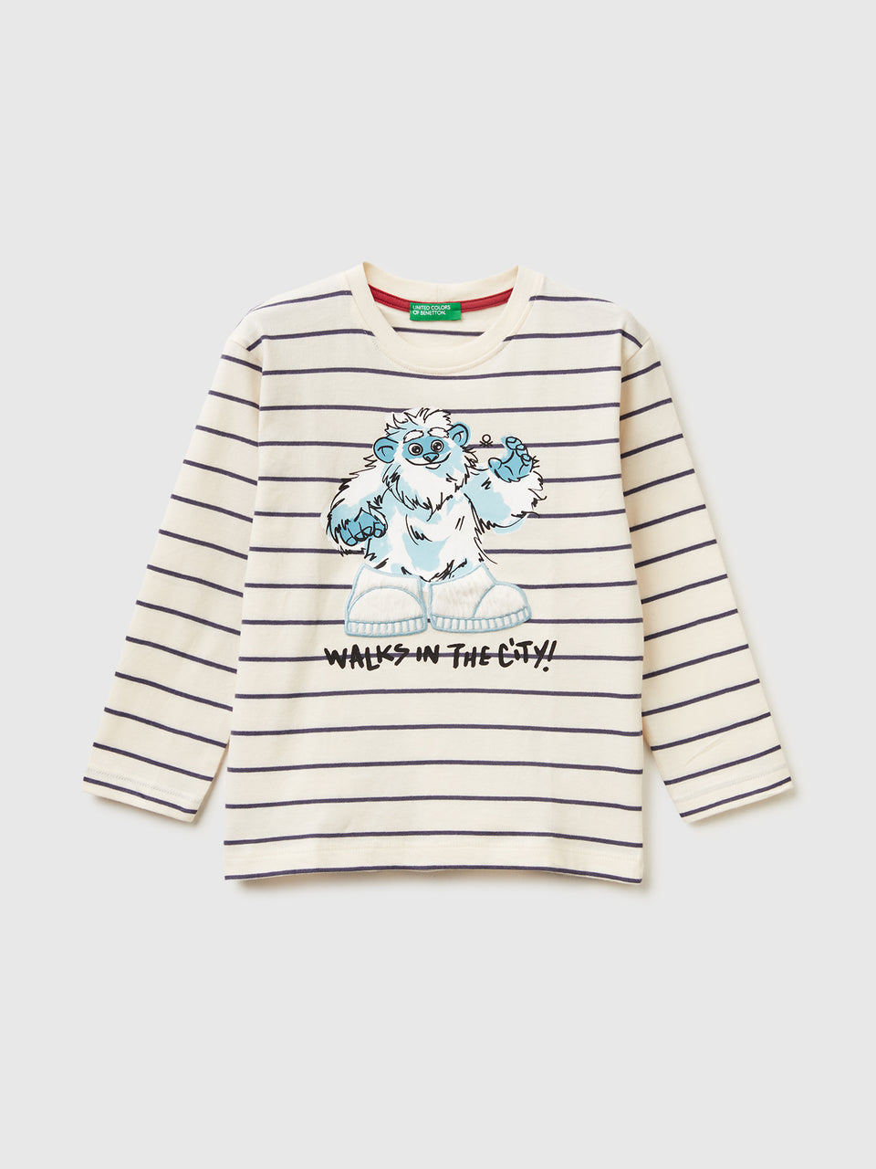 T-shirt às riscas com estampa - ucb_image_FS