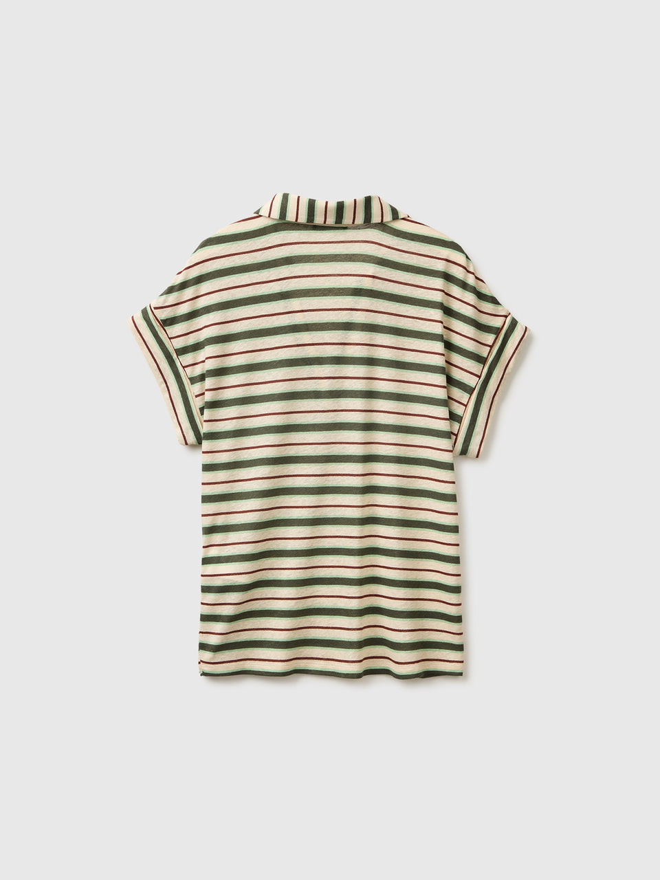 T-shirt às riscas com gola tipo polo - ucb_image_BS